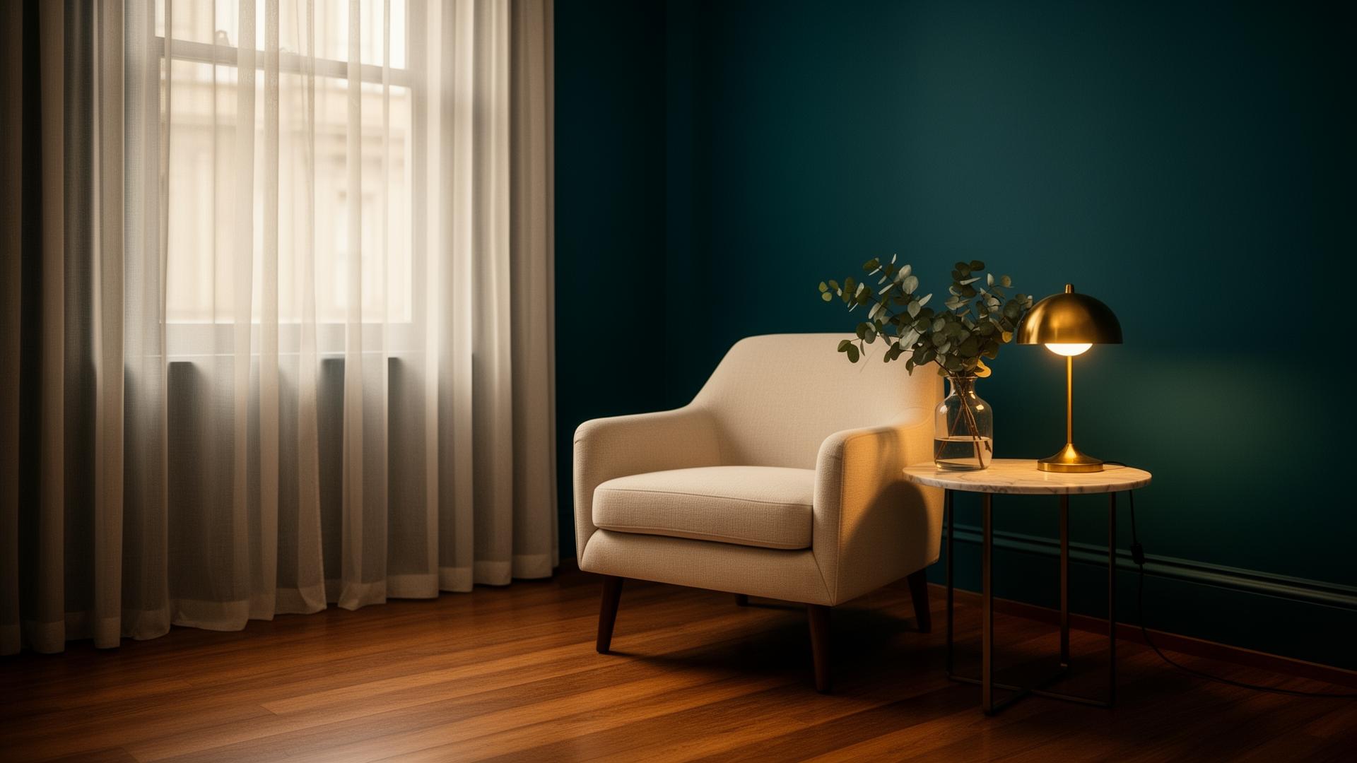 Calm luxury mindset coaching consultation room